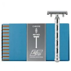 Fatip Chrome Retrò Rasierhobel Offener Kamm 42118