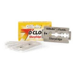 Gillette® Gillette 7 O'CLOCK Sharp Yellow Double Edge Rasierklingen 20x5 = 100 -Dambiro Verkäufe gillette 7 oclock sharp yellow double edge rasierklingen 20x5 100 klingen3