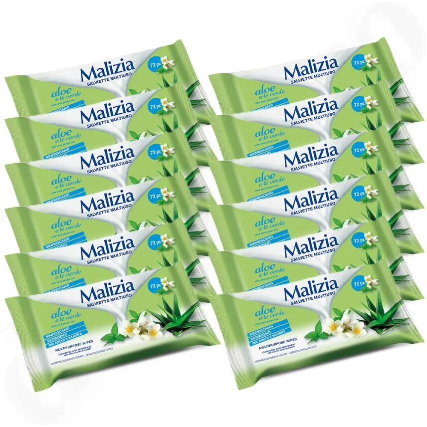 MALIZIA Feuchttücher Pflegetücher Aloe Vera & Grüner Tee 864 Tücher 1 3 MALIZIA Feuchttücher Pflegetücher Aloe Vera & Grüner Tee 864 Tücher 1