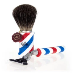 Omega OmM6736.2 Rasierset Barperpool Mit Dachshaar Und Rasierer Gille