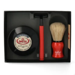 Omega Rasierset 65F Rasierpinsel + Rasierer + Rasierseife -Dambiro Verkäufe omega rasierset rasierpinsel rasierer rasierseife3
