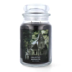 Village Candle Haunted Mansion Duftkerze Halloween Großes Glas 602 G
