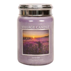 Village Candle Lavender Duftkerze Großes Glas 602 G