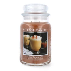 Village Candle Salted Caramel Latte Duftkerze Großes Glas 602 G