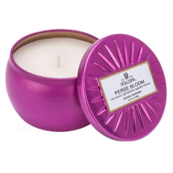 Voluspa Vermeil Collection Petit Decorative Tin Perse Bloom Duftkerze