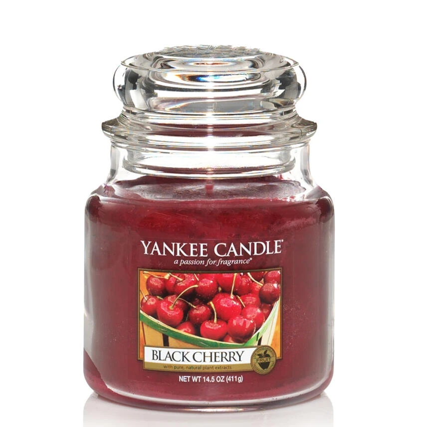 Yankee Candle Black Cherry Duftkerze Mittleres Glas 411 G 3 Yankee Candle Black Cherry Duftkerze Mittleres Glas 411 G